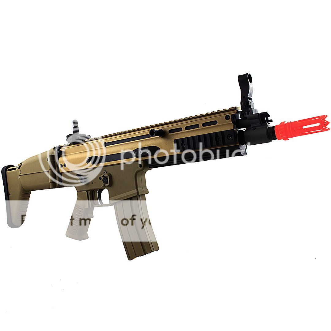 370 FPS FN SCARL MK16 LICENSED TAN METAL ELECTRIC AEG AIRSOFT RIFLE
